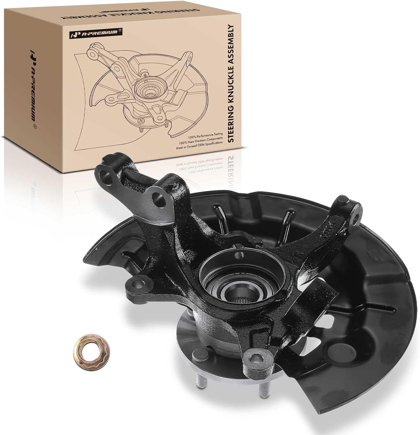 A-Premium Front Right Steering Knuckle & Wheel Bearing Hub Assembly Compatible with Toyota Avalon 2013 2014 2015 2016, Passenger Side