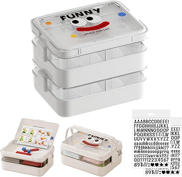 UFORU Plastic Craft Organizers and Storage Box with Instructions Holder,Art Supply Containers with Handle and Removable for lego, Books, Bead, Tool, Sewing 5 Layer, White