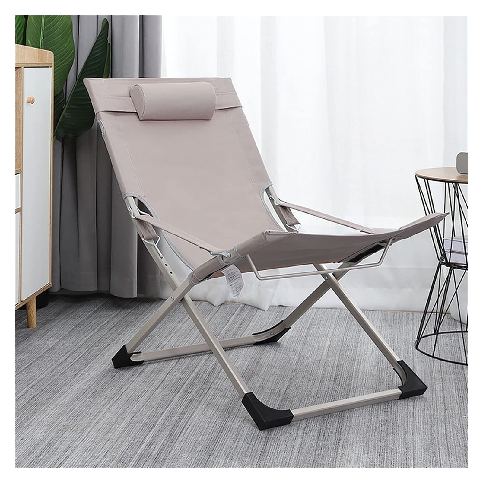 Chaises longues inclinables réglables avec oreiller confortable de patio