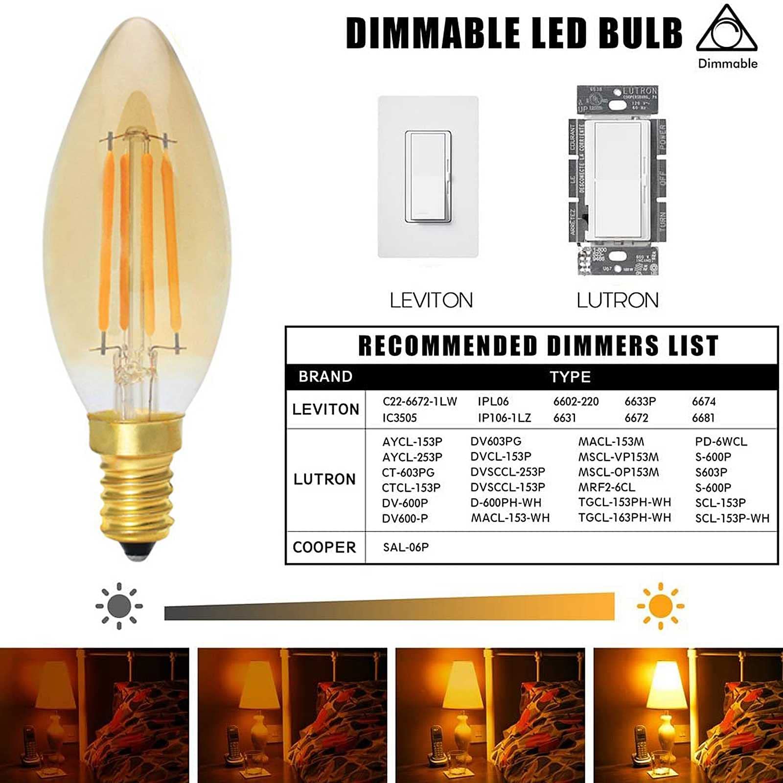 AMPOULES À BOUGIE DEL gradables E27 E14 B22 2835 SMD remplacer lampe AMPOULES À BOUGIE DEL gradables E27 E14 B22 2835 SMD remplacer lampe