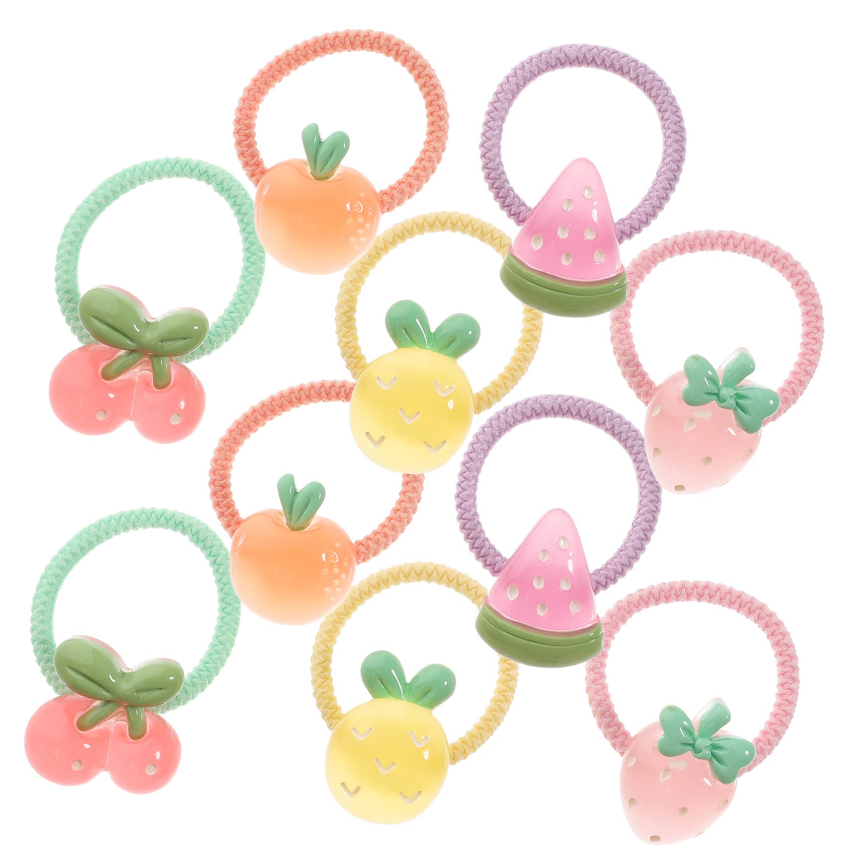Healeved 50piezas Para Accesorios De Pelo De Frutas De Pelo Elásticas Para y Bebés Para