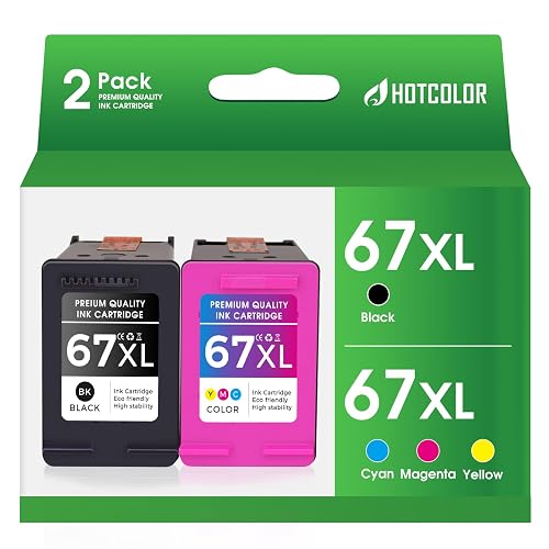 67XL Combo Pack Replacement for HP Ink 67