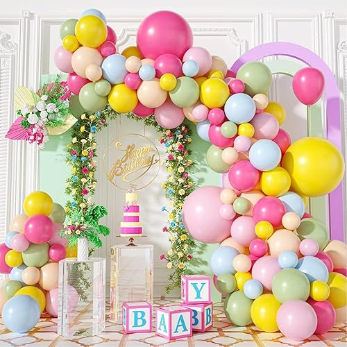 Miniatura 5 de Kit de arco de globos soporte de arco de globos flexible de 8.2 pies y 6 pies con base y bomba manual, versátil soporte de globos de medio arco para