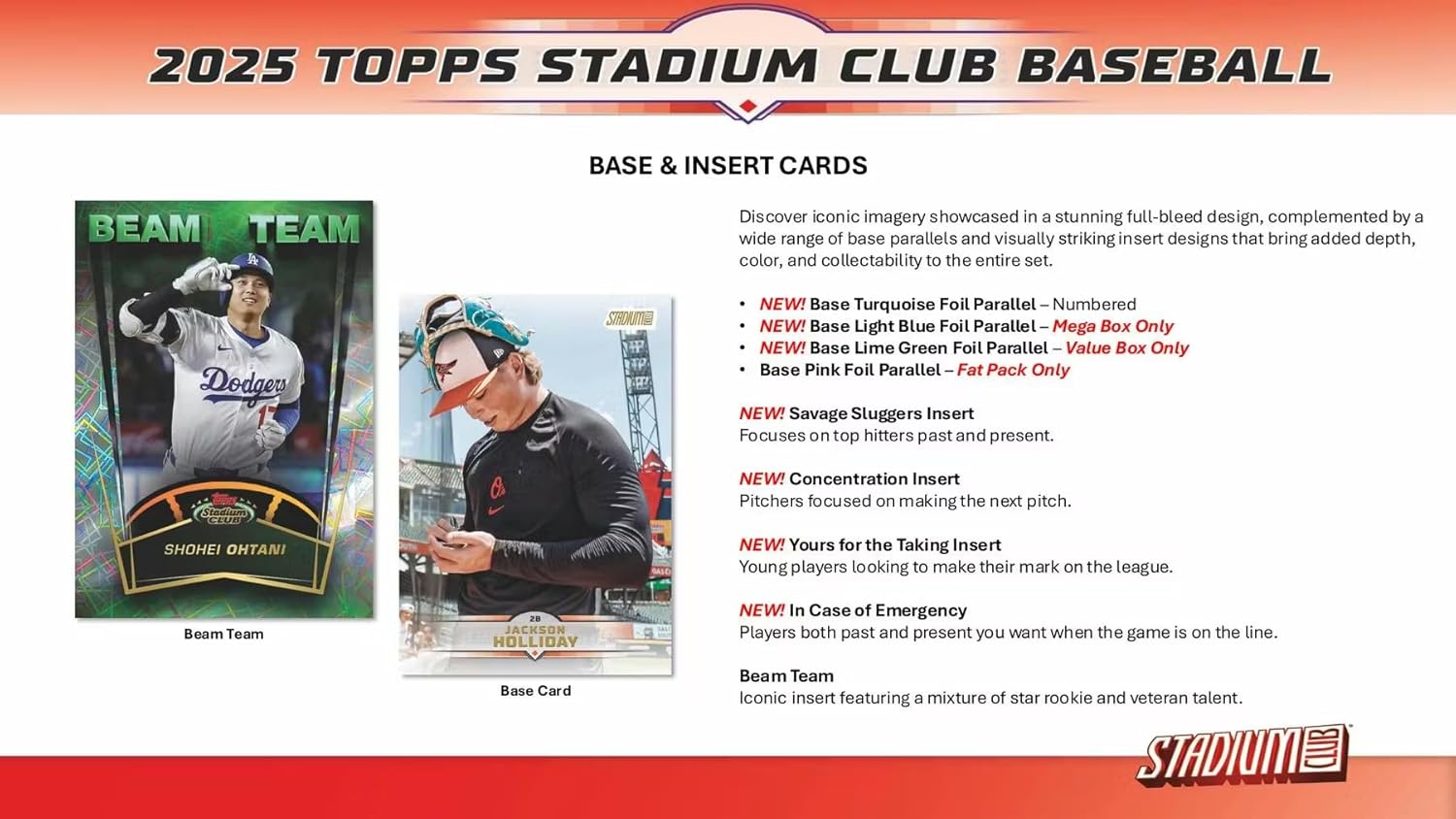 2025 Topps Stadium Club Baseball Fat Pack Trading Card Pack (36 Cards Per Pack)