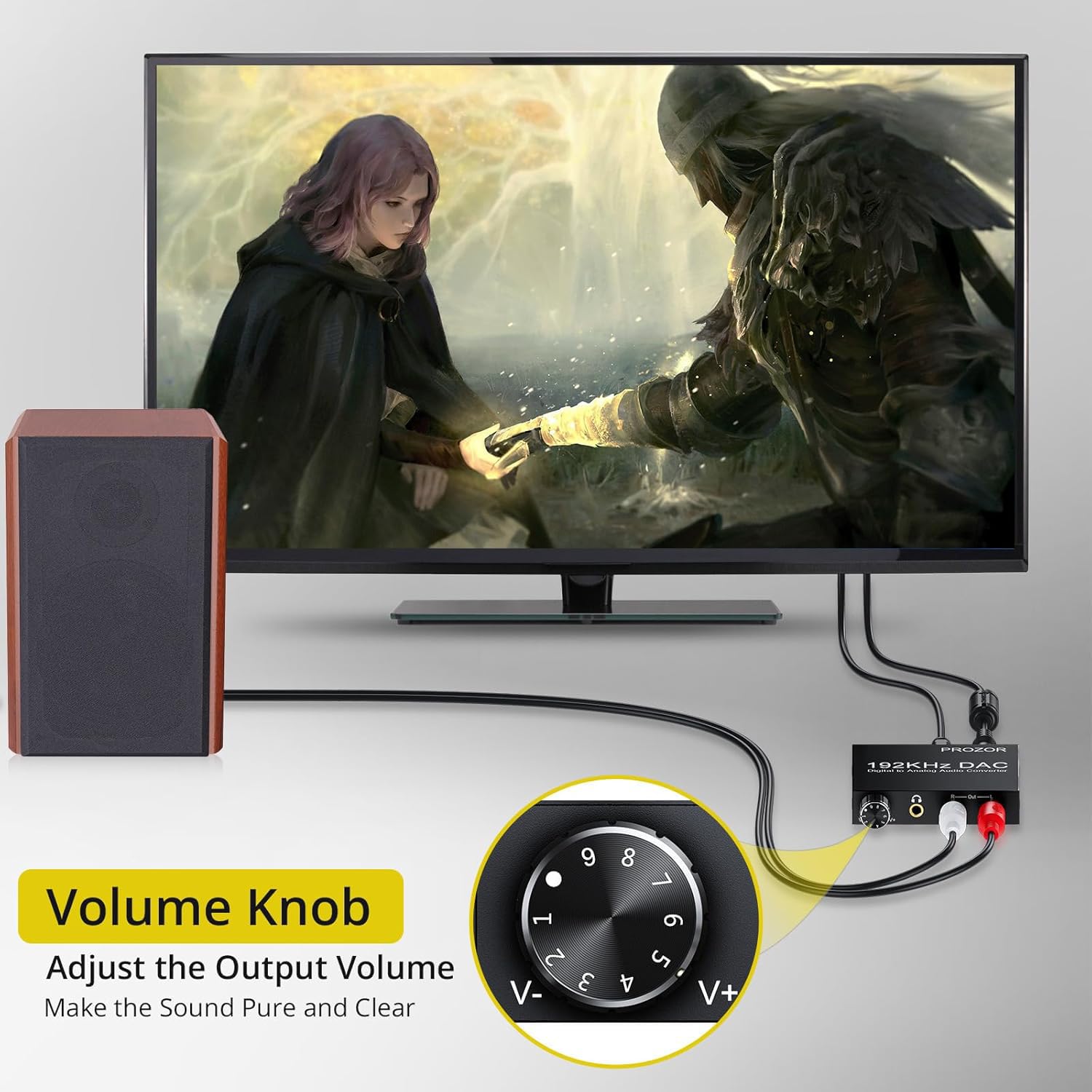 Magnetic ring power cord for PROZOR DAC Converter