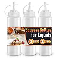 Vista 16 de Juego de 6 botellas invertidas para condimentos de 16 onzas, diseño mejorado con juntas de sellado adicionales, válvula de cierre automático