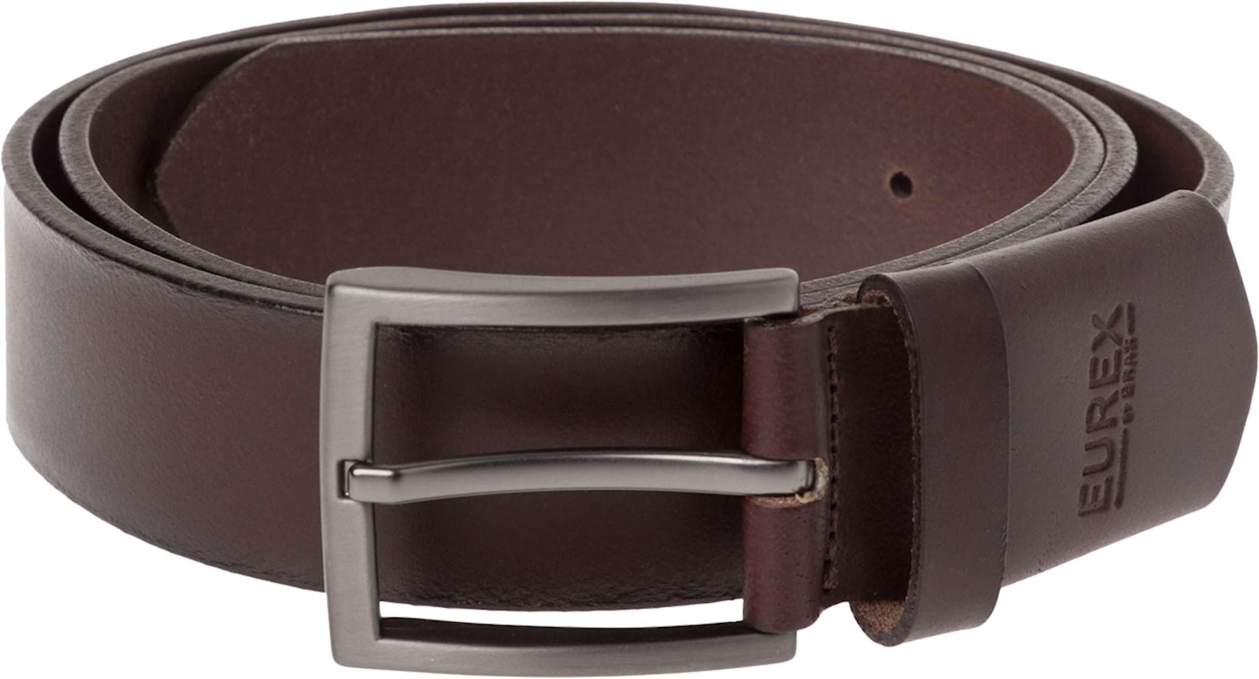 Eurex by Brax Men's Leather Elegant Sporty Belt, 52 Brown, 115, 52 Brown, 115