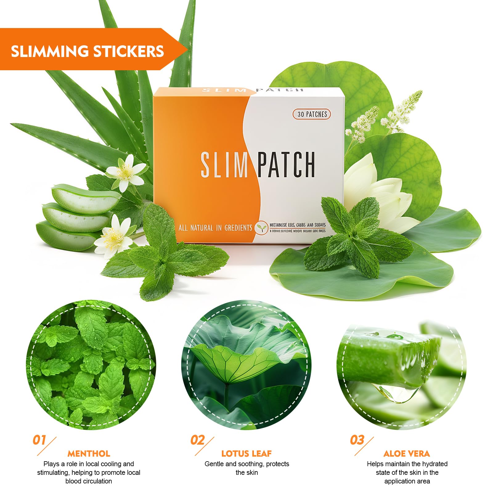 30pcs Slimming and Burning Abdominal Fat Reducer Patches – With Natural Extracts and Detox – Reduces Waist and Fast Weight Loss – For Women and Men - 3