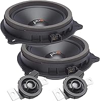 PowerBass OE65C-FD 6.5" Ford OEM Plug-and-Play Component Speakers Pair - Easy Drop-In Audio Upgrade