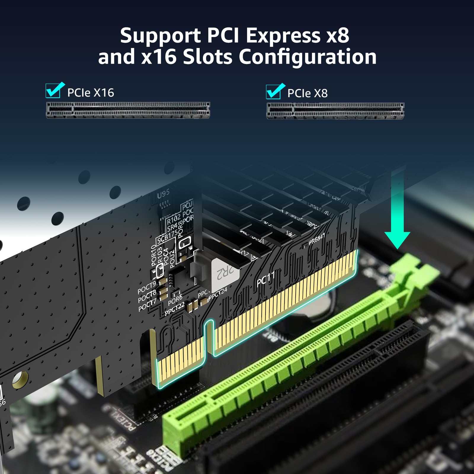 Carte Réseau PCIe 10Gb SFP avec Contrôleur Intel 82599 (X520-DA1), VIMIN Adaptateur Ethernet 10G NIC+Un Seul Port 10Gbps SFP, Compatible avec Express PCIe X8/X16,Windows/Linux/VMware