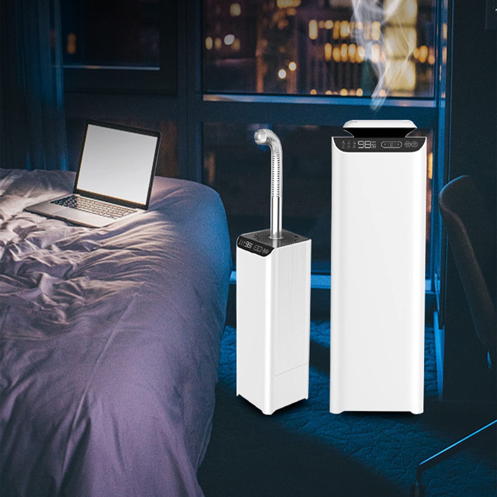 Humidificador, Humidificador de Vapor frío de 13 L, Humidificador de Escritorio, Modos de rociado, Apagado automático, Humidificador de Aire súper silencioso para Dormitorio, automóvil, O