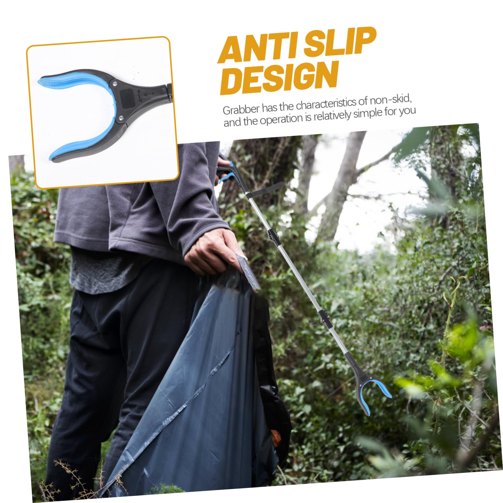 NOLITOY Litter Grab Tool Tools Grabber Garbage Folder Pickup Sticks Home Gadgets and Accessories Quick Clamps Quick Litter Clip Durable Garbage Clamp Trash Pick Clips Pp Fixture Heavy