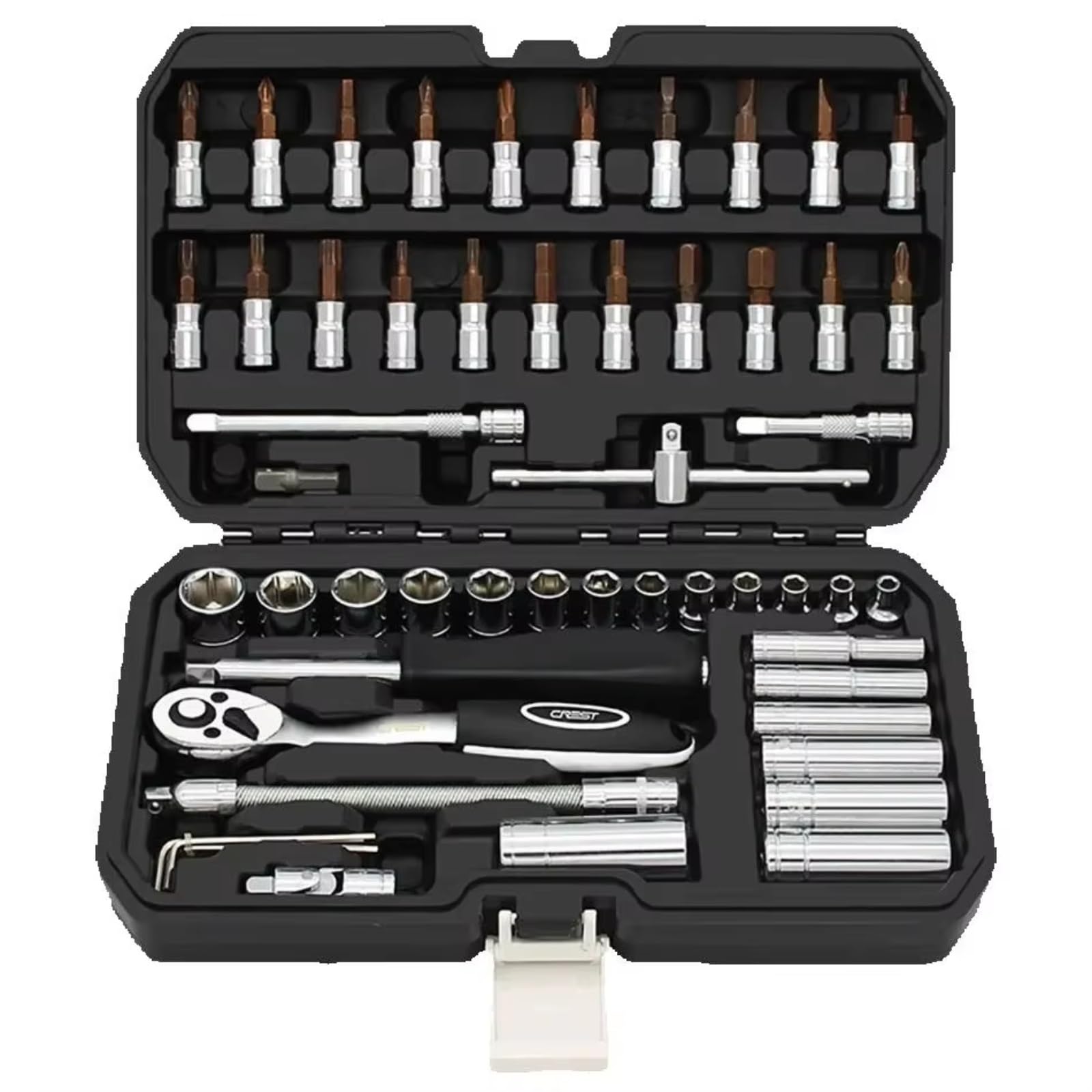Set attrezzi da meccanico 53 Pz/scatola 1/4 Di Pollice Chiave A Cricchetto Cacciavite Drive Socket Set Chiave Di Riparazione Auto Set Di Strumenti Di Utensili A Mano