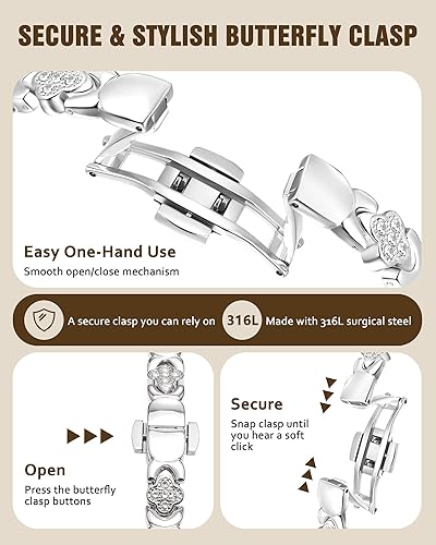 Vista 46 de Jecanori Pulseras de cobre para mujer, pulsera magnética de cobre puro con 3500 imanes efectivos Gauss Trébol de cuatro hojas (cobre),Trébol