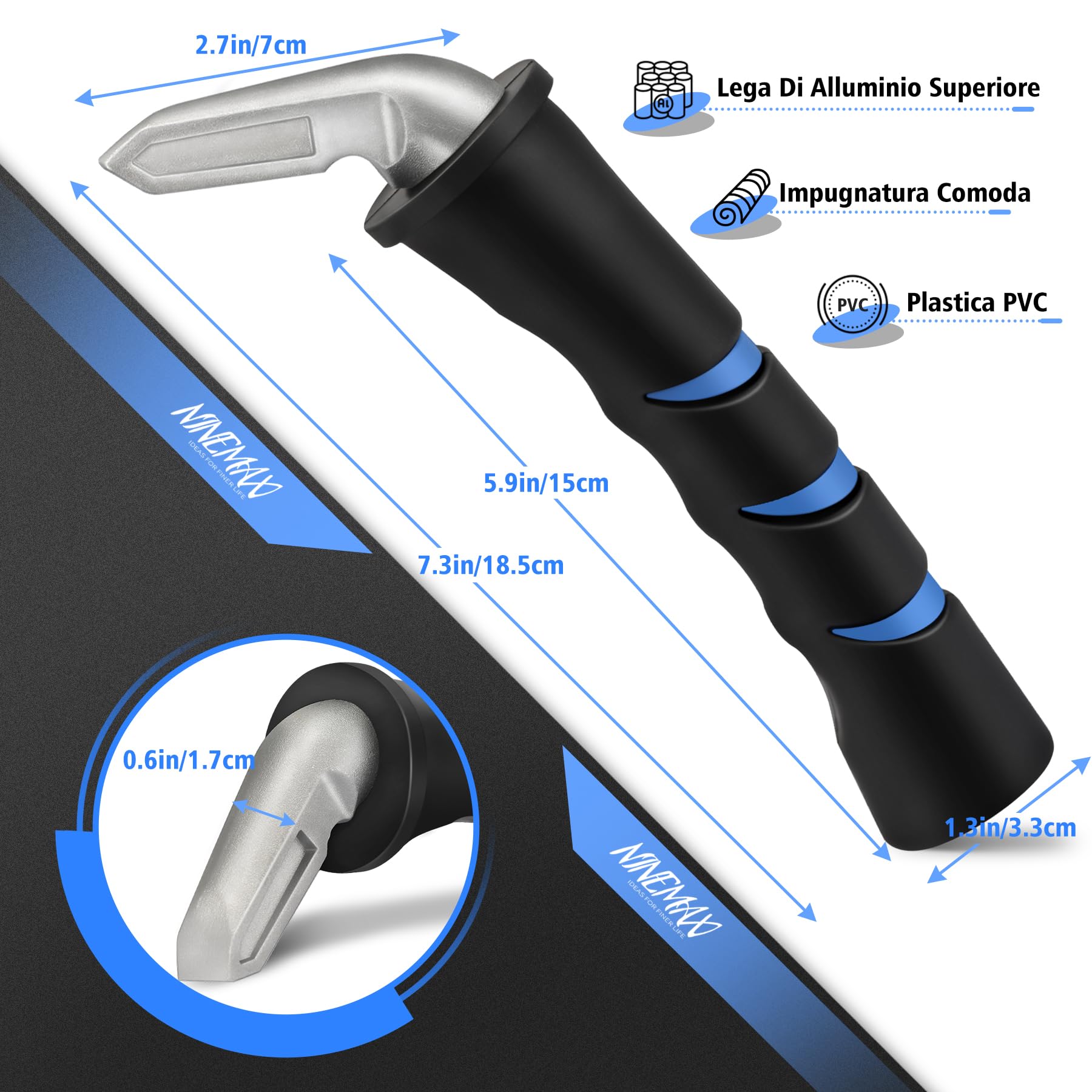 NINEMAX Maniglia Di Supporto per Auto，Maniglia per Uscire Dall Auto 1Pc,Car Assistance Handle per Anziani Disabili(Nero)