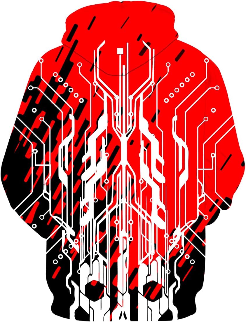 LAIDIPAS Graphic Hoodies for Men Women Unisex Novelty Sweatshirts Cool 3D Printed Pullover Hoody Hoodie with Pocket - Image 3