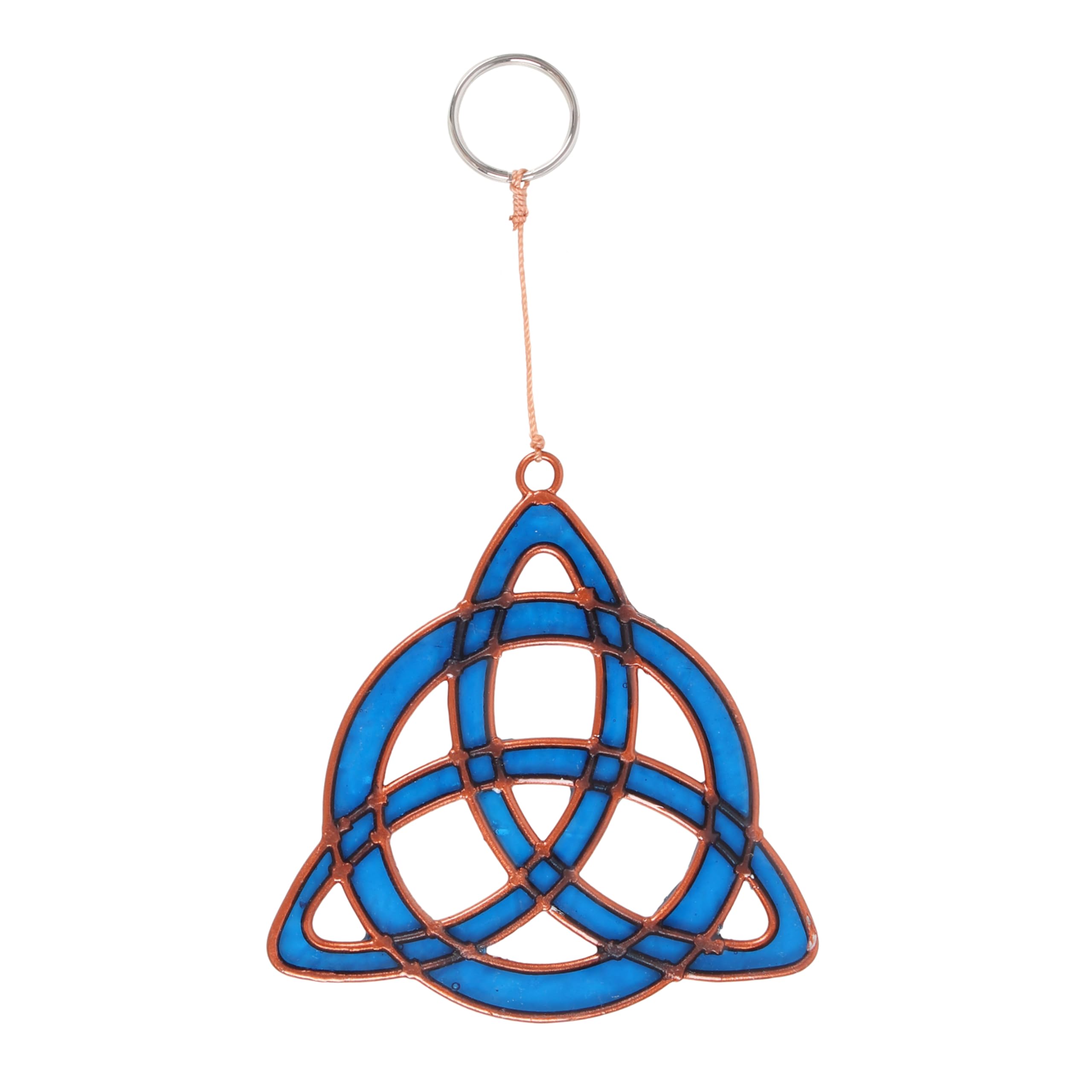 Something Different Wholesale Blue Handcrafted Triquetra Pagan Suncatcher - Mystical Energy Wall Art & Earthly Charm Home Decor