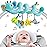 FPVERA Spiral Car Seat Activity Toy, Stroller Arch Baby Crib Hanging Toy with Rattle, Squeaky, Ringing Bell for Bassinet, Stroller, Crib for Infant Newborn Boy Girl Ages 0-12 Months