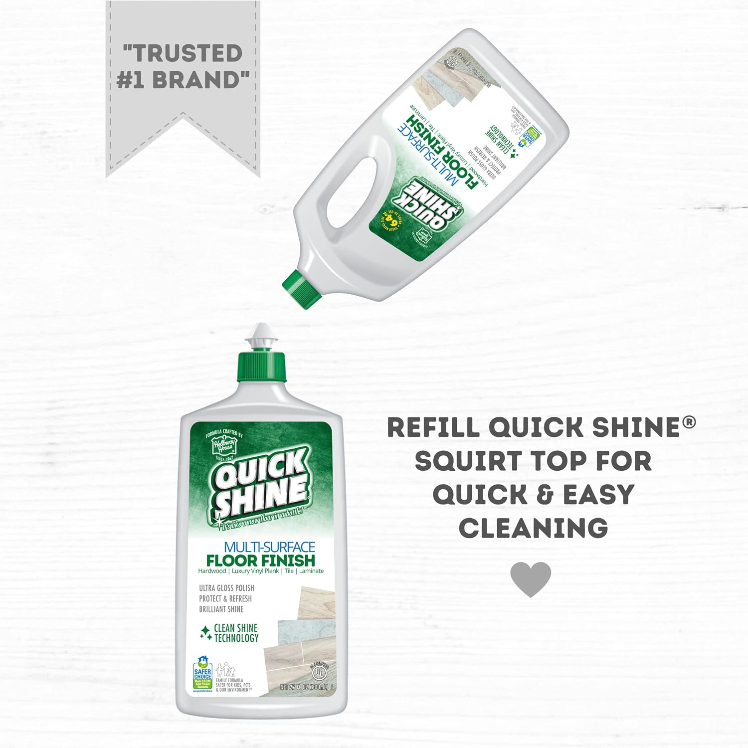 Quick Shine Floor Finish, 27 fl oz (1)