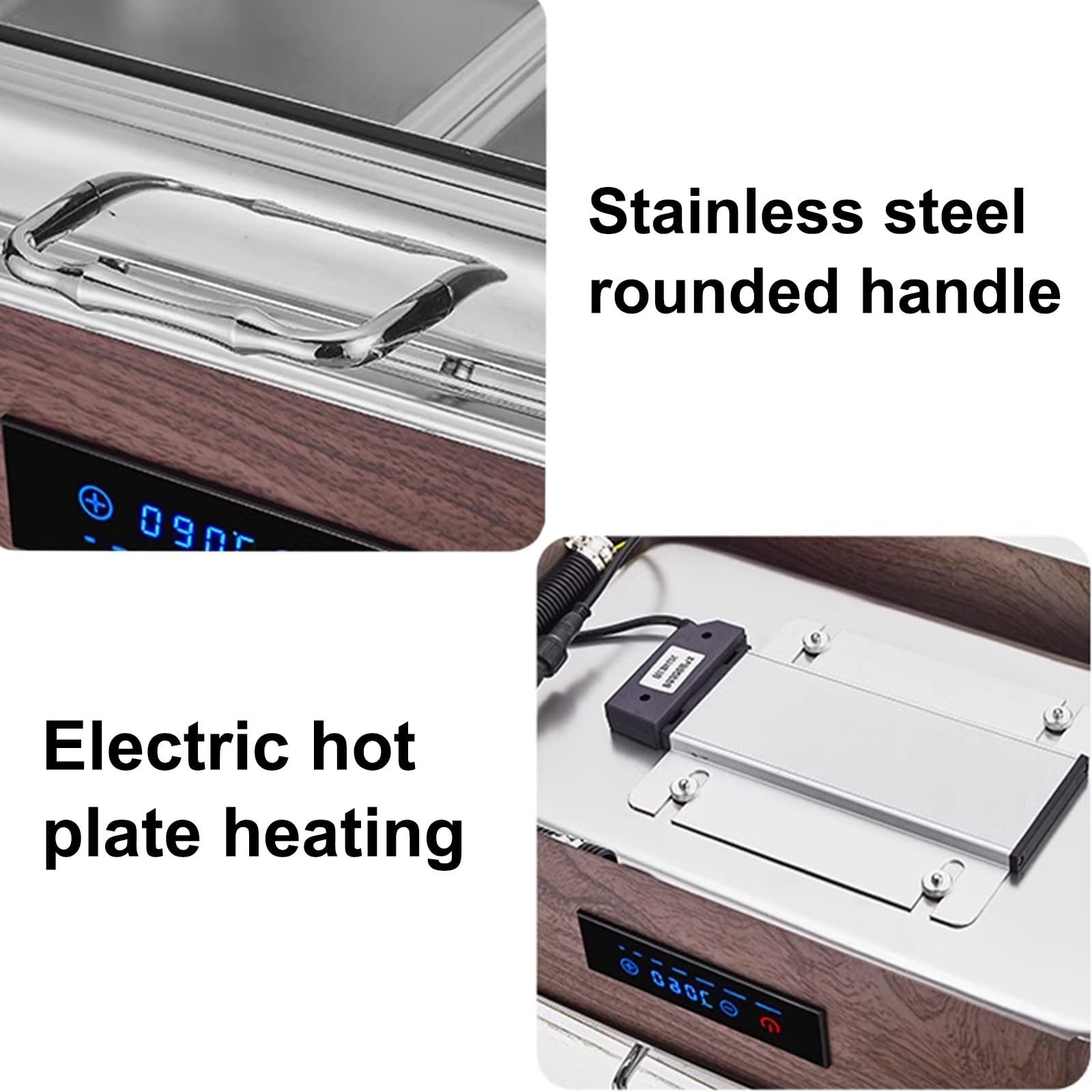 Calentadores de alimentos para catering, platos inteligentes para bufé para eventos, fiestas, reuniones, diseño duradero, fácil de limpiar, perfecto para servicios de catering