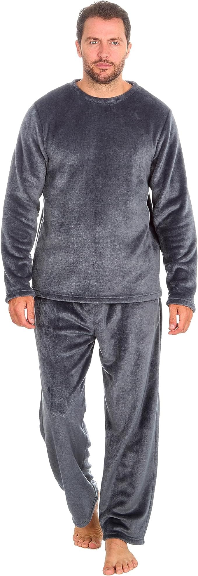 GM ApparelMens Pyjamas Set – PJ Lounge Wear Nightwear Plush Fleece – Cosy Soft Feel And Comfy Sleepwear – Nightwear Gifts For Men