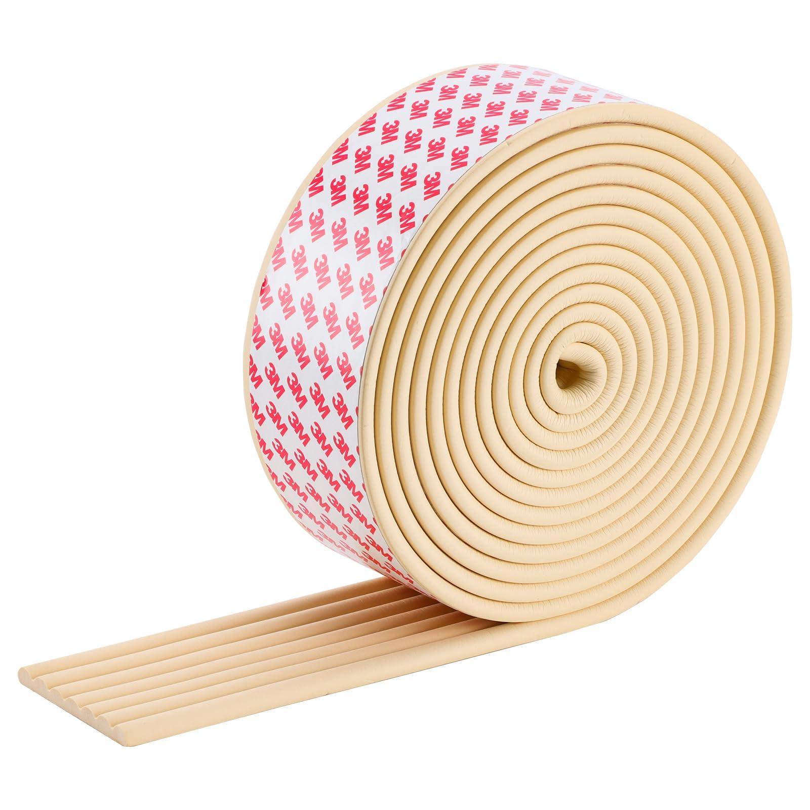 Baby Proofing 32.8ft Edge Corner Protector, Extra-Wide Soft Safety Guards, Proof Foam Padding, with 3M Strong Adhesive Double Sided Tape, Baby Proofing Padding, for Fireplace, Desk, Table (2Pcs White)