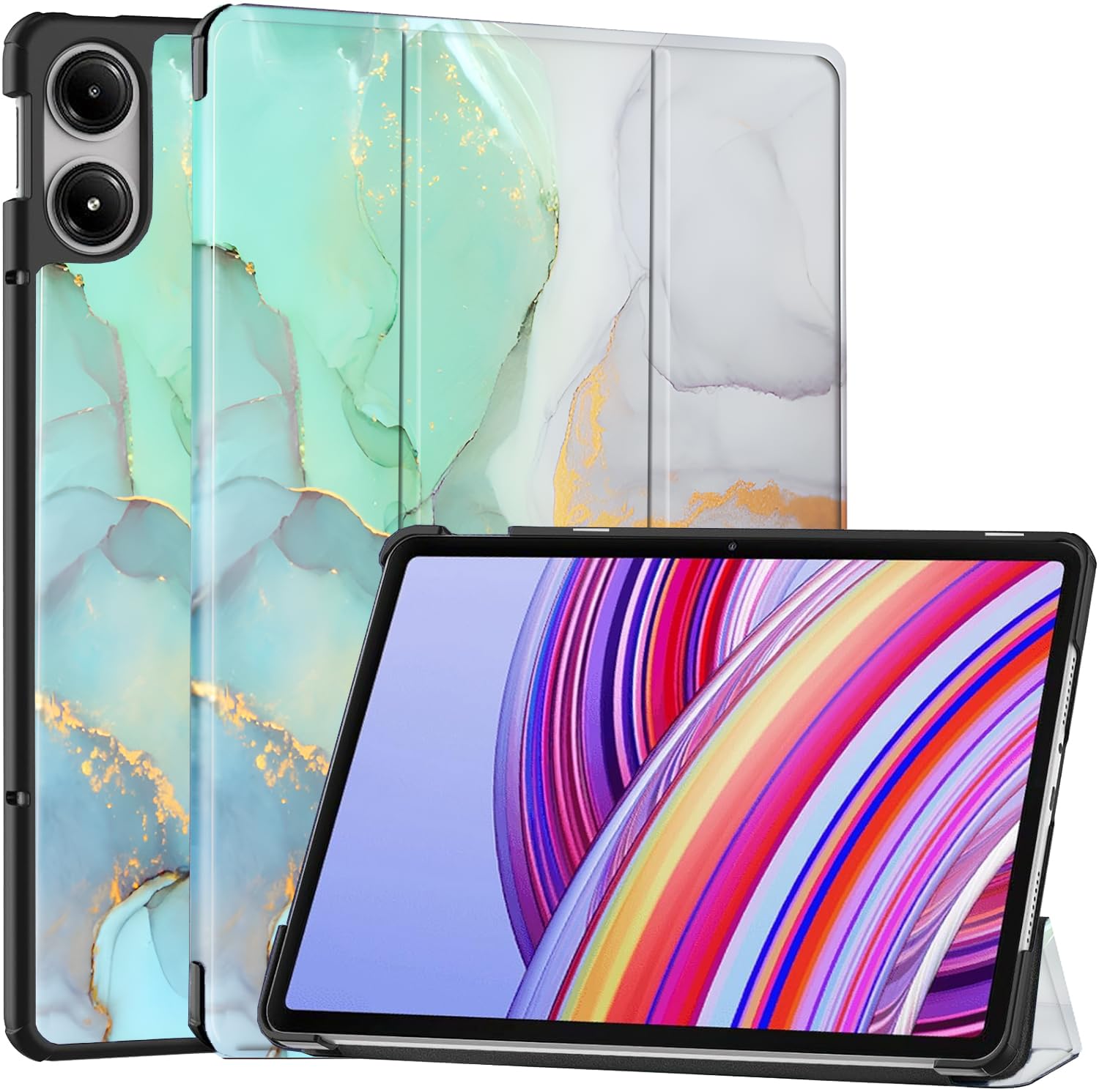 ProElite Case Cover for Redmi Pad Pro 12.1 inch Cover, Slim Trifold Flip case Cover for Redmi Pad Pro 12.1 inch Tablet [Auto Sleep Wake Feature], Marble Green (B0D91XK781) Amazon Price History, Amazon Price Tracker