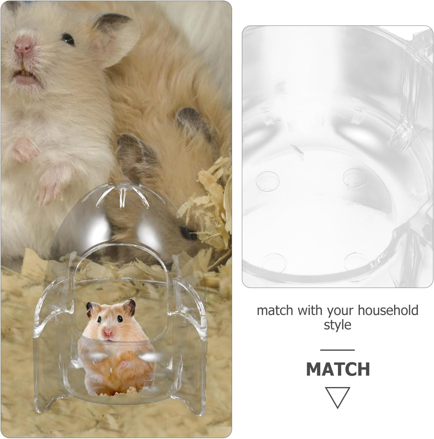 Hamster Toilet Box Compact Plastic Pink for Small PET Cleaning image 3