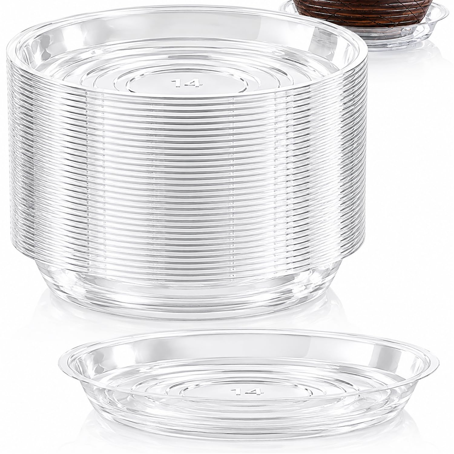 Plant Saucers - 20 Pack for Drainage -19 Plant Saucers - 20 Pack for Drainage -19