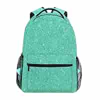 【YOURNUS】Glossy Backpack Amazon.com | ALAZA Turquoise Shiny Glitter Texture Backpack