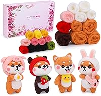 Vista 9 de UOOU Kit de fieltro, kits de fieltro de aguja para principiantes adultos, suministros de fieltro de aguja con 24 agujas de fieltro, almohadilla