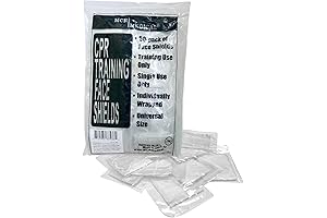 MCR Medical Pack of 50 CPR Training Shields, Individually Wrapped for Enhanced Hygiene and Comfort
