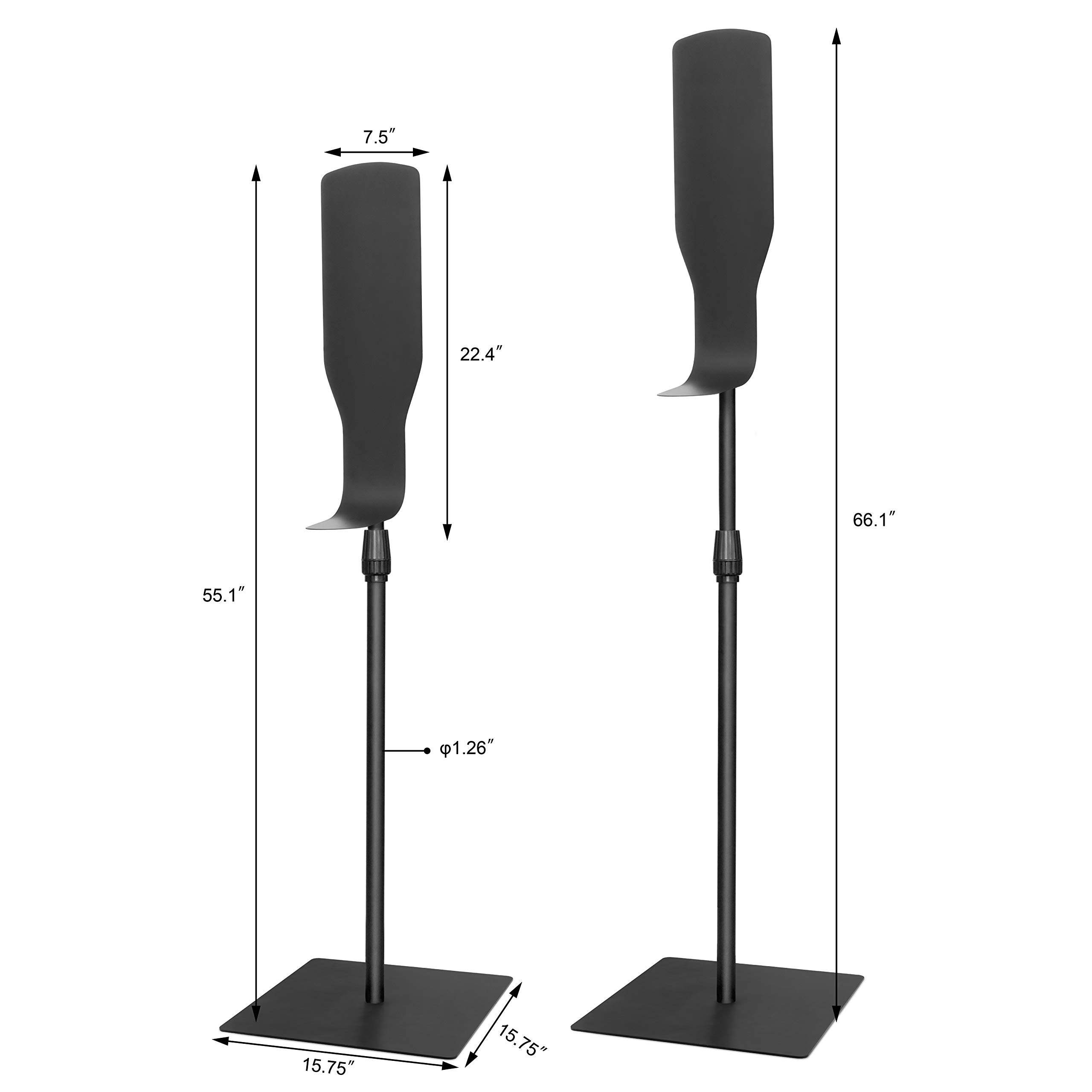 New Star Foodservice 1028928 Soporte de suelo independiente para dispensador de desinfectante de manos, negro, cuadrado