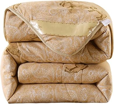 King Size Camel Hair Comforter - Soft Skin Friendly Quilted Quilt Core with Camel Hair Filling - Lightweight Warm Winter Quilt Home Decor Gift Box PackagingB,200 * 230cm/2.5kg