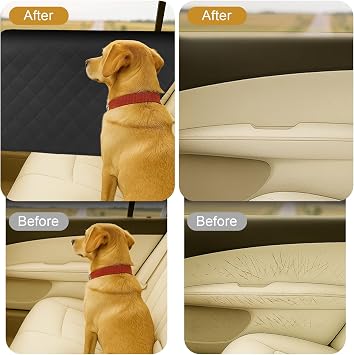 2 Pack Car Door Protector for Dogs - Waterproof Scratchproof Pet Car Door Cover, Universal Fit for Most Vehicles