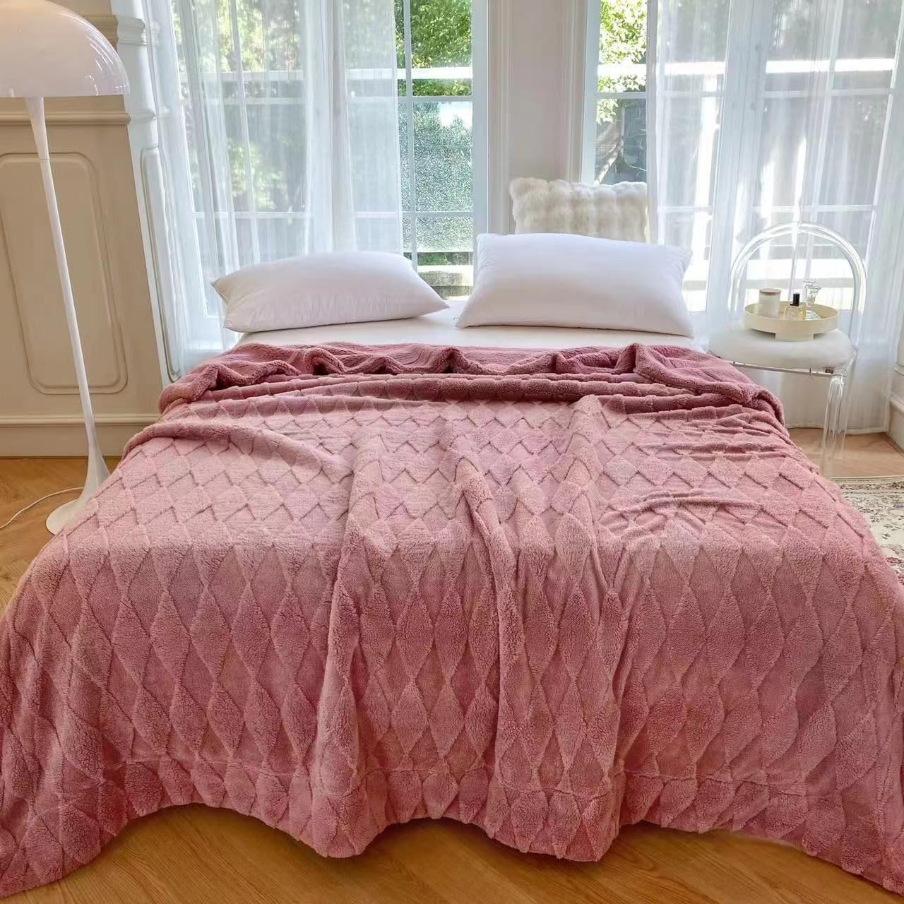 Butterthief Cozy Super Soft Warm Double Layered Kids Sherpa Blanket All Season Baby Blanket for Winter Toddlers Boys & Girls 1-6 Years (Size -100 x 150cm) (Deep Pink)