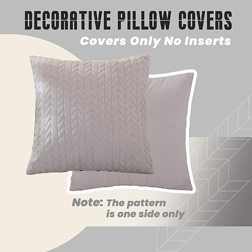 Vista 11 de Sioloc Juego de 2 fundas de almohada decorativas de 18 x 18 pulgadas, fundas de cojín cuadradas suaves, decoración del hogar, sofá, cama