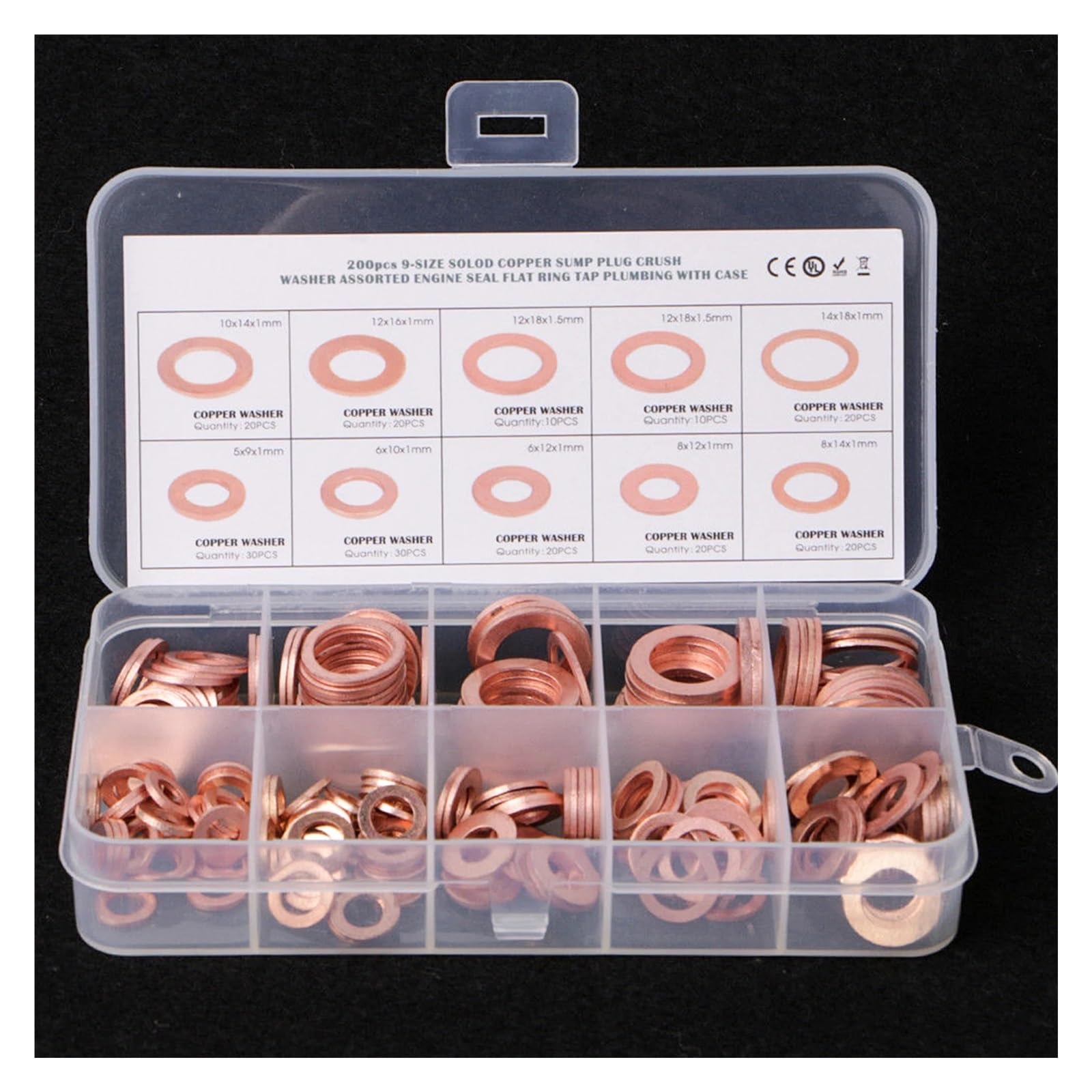 Kit de arandela Plana de Cobre