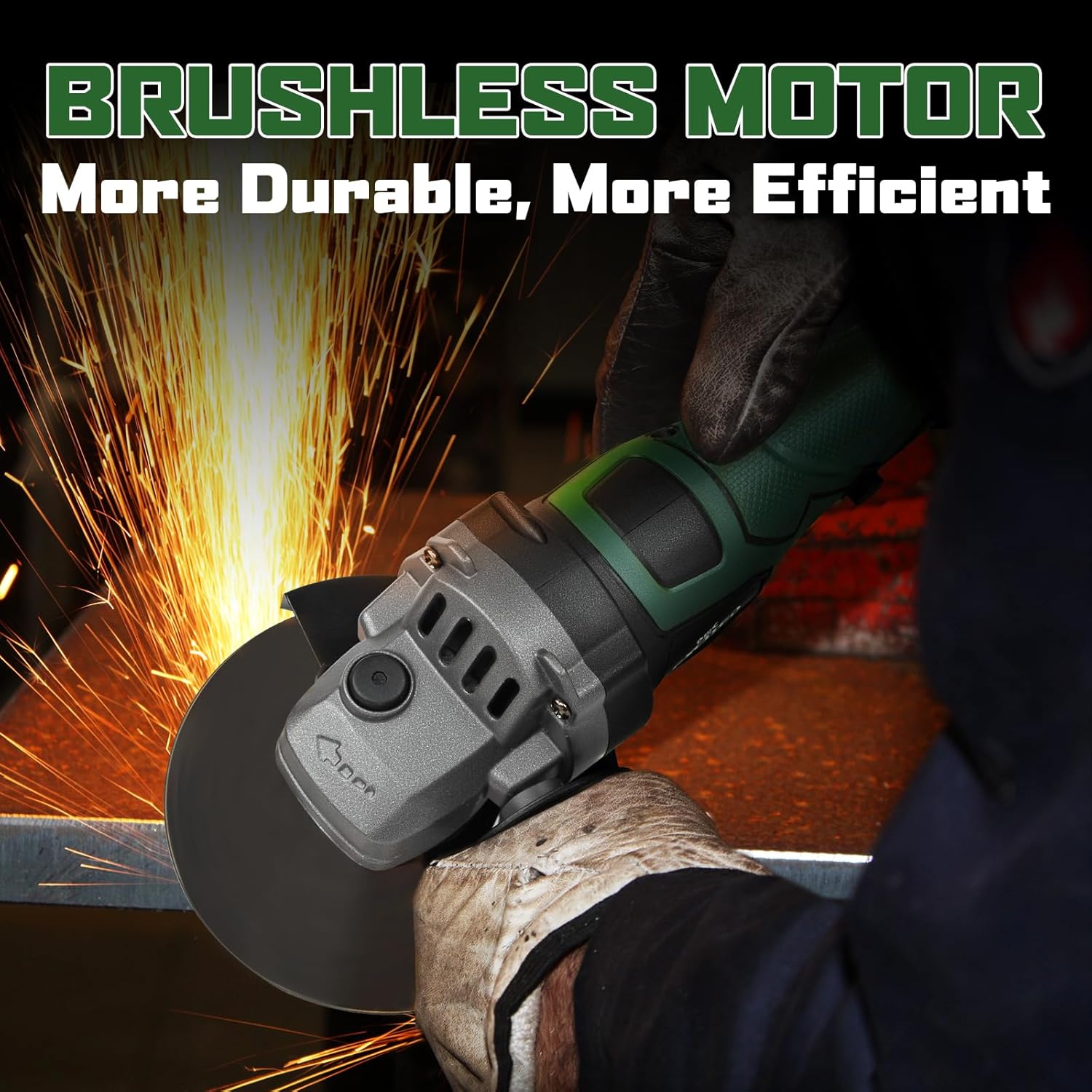 Cordless Angle Grinder, 20V 5 inch Electric Grinder Power Tools with 2 X 4.5Ah Battery, Adjustable Handle,Brushless Motor for Polishing, Grinding & Cutting