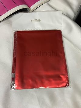 bisaccia Red Single Color Luxury Gift Package Red Gift Wrap with Metallized Bag Tape 11x12 Cm Red 50s