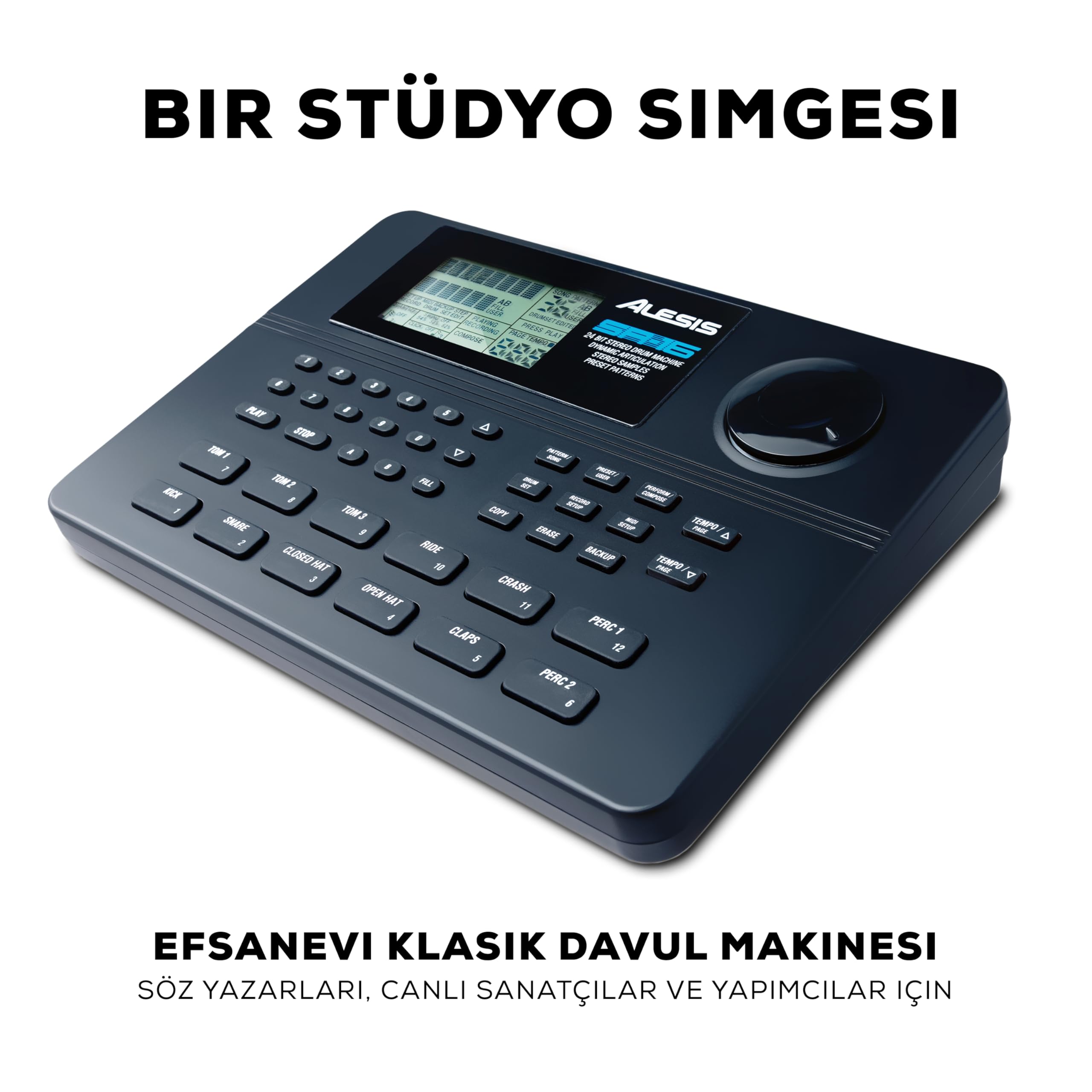 ALESIS　sr1-16 ドラムマシン Alesis SR-16 Bağımsız Davul Makinesi | Söz Yazarları ve Canlı