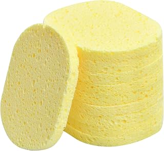 Doryum 10 PCS Facial Sponges,Cleansing Sponges for Face,Natural Cellulose Face Sponge,Compressed Facial Sponges,Reusable Makeup Remover Sponge Pads for Facial Cleaning,Exfoliating Mask