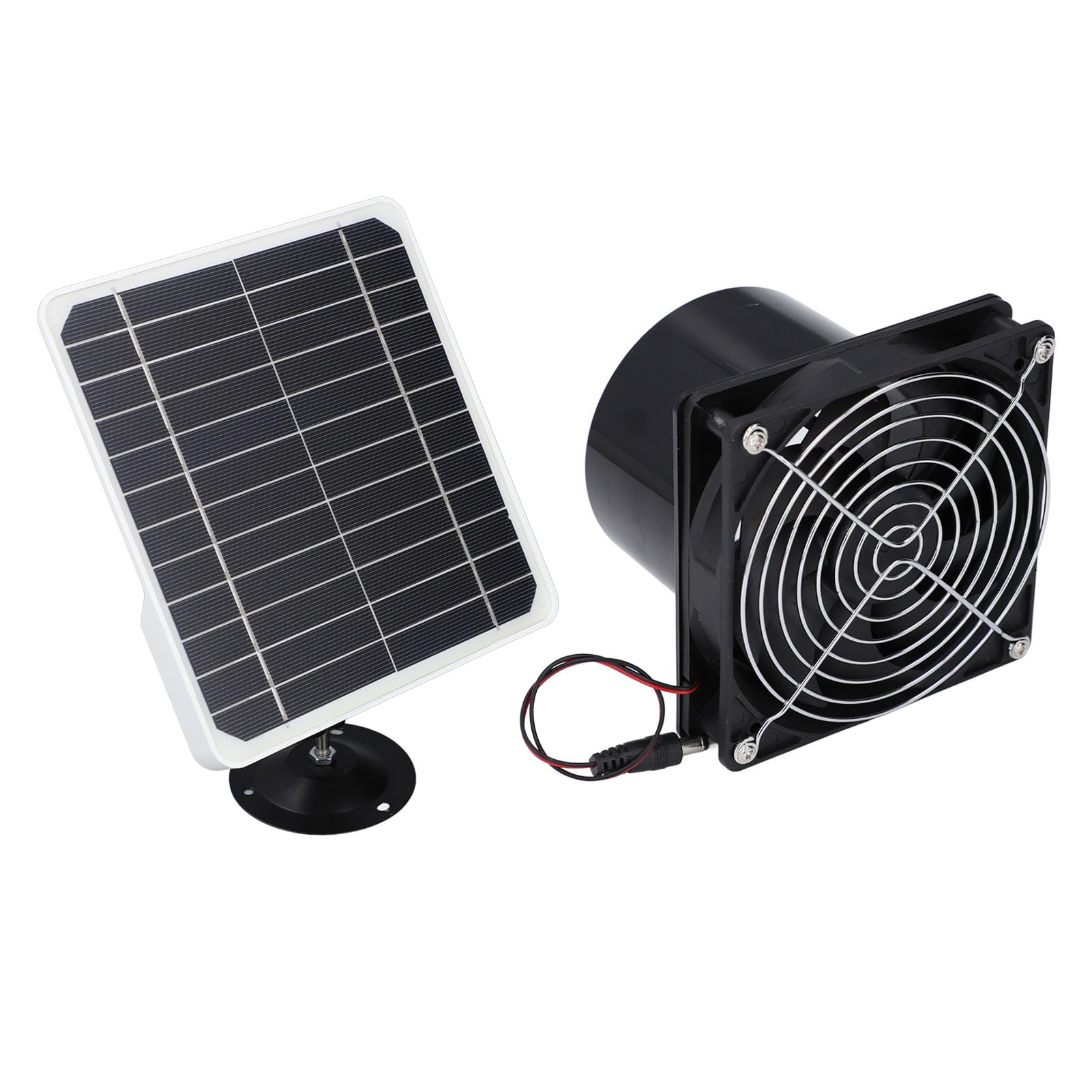 Kit de Ventilador de Ventilación Solar con Panel de 50 W, 12 V, Extractor de Techo de 6,5 Pulgadas para Invernadero, Gallinero, Cobertizo, Edificios Al Aire Libre, Recintos para Mascotas