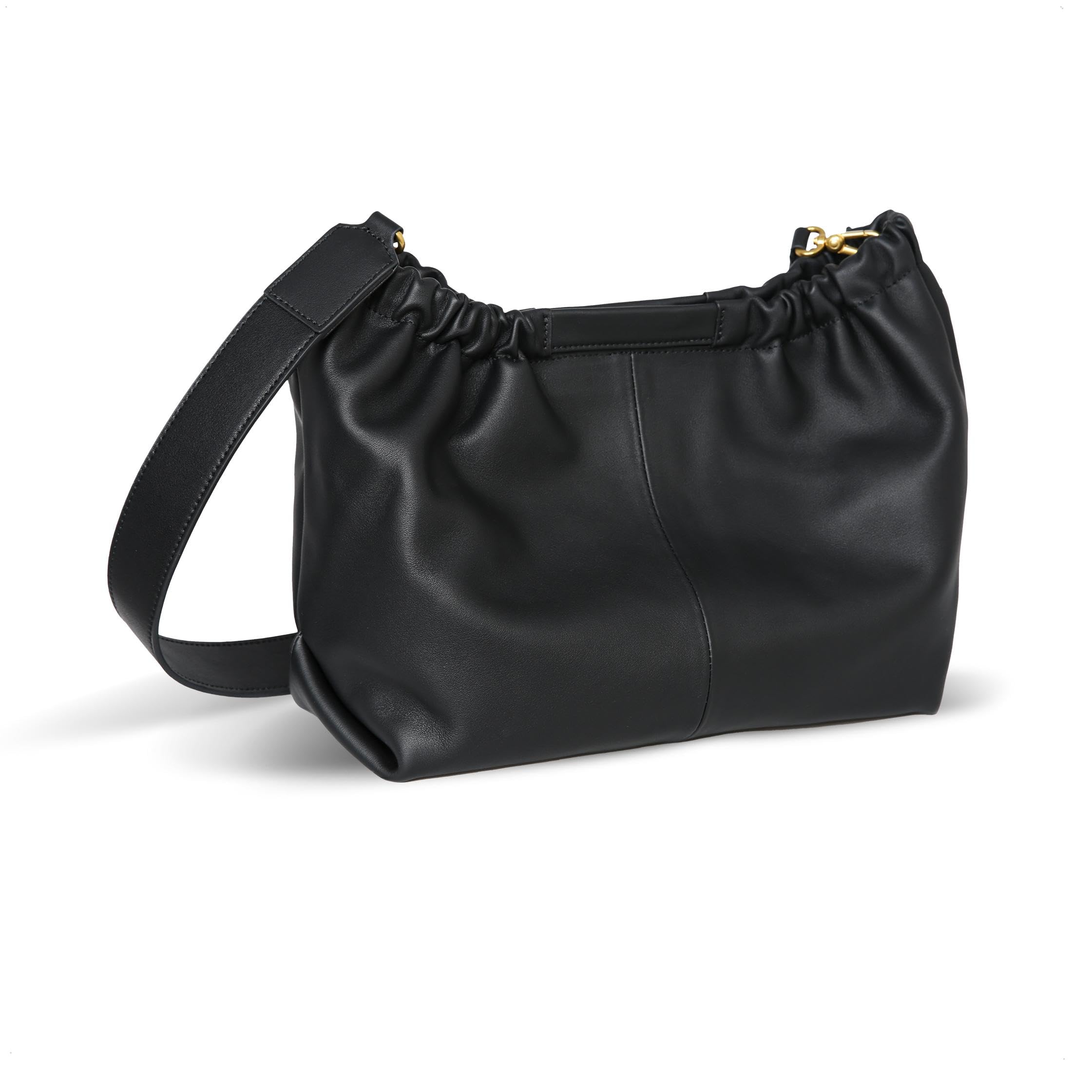 IsweeCrossbody Bag for Women Black Genuine Leather Shoulder Purse Designer Handbags Fashion Ladies Bag