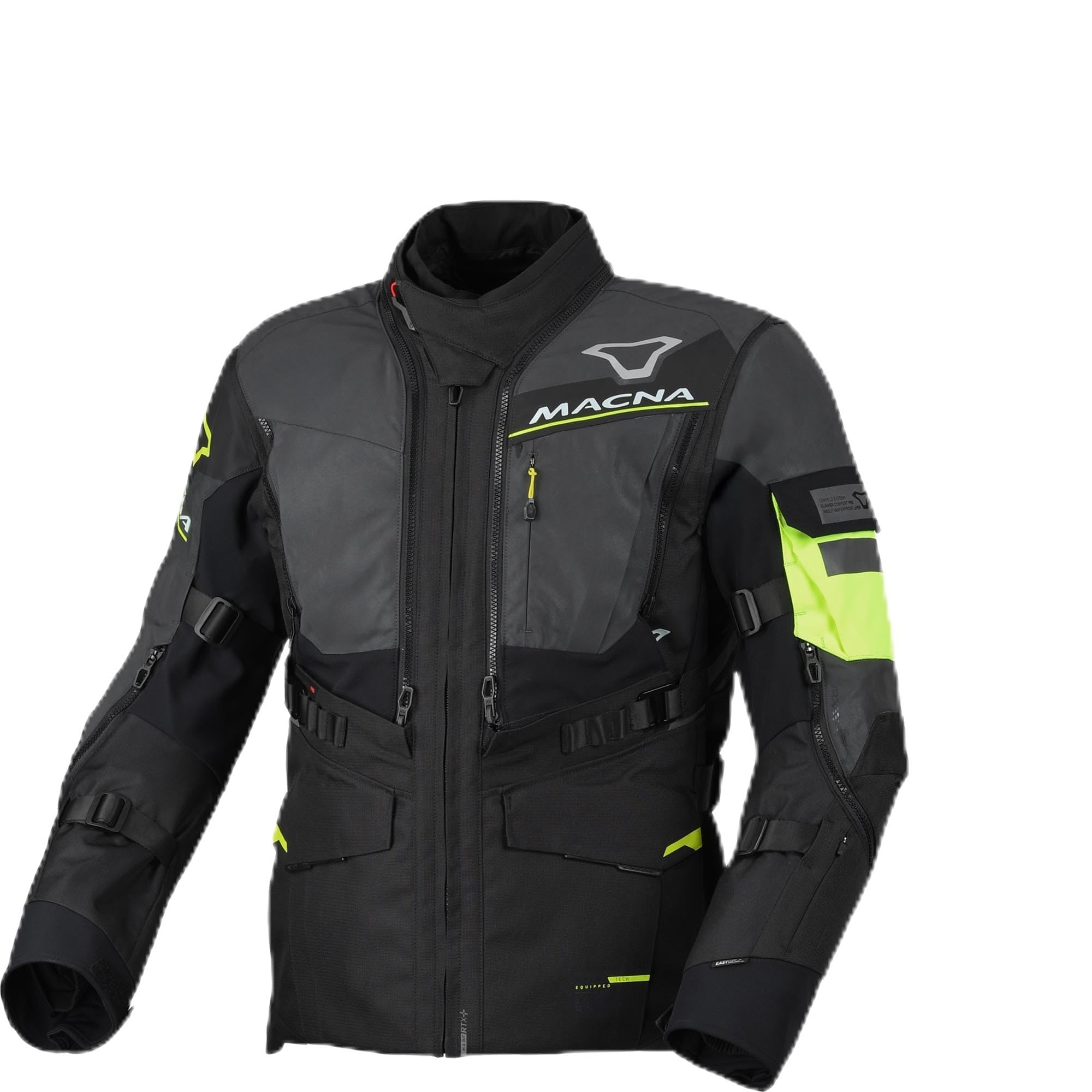 Macna Flexodus NightEye wodoodporna kurtka tekstylna motocyklowa, 3XL