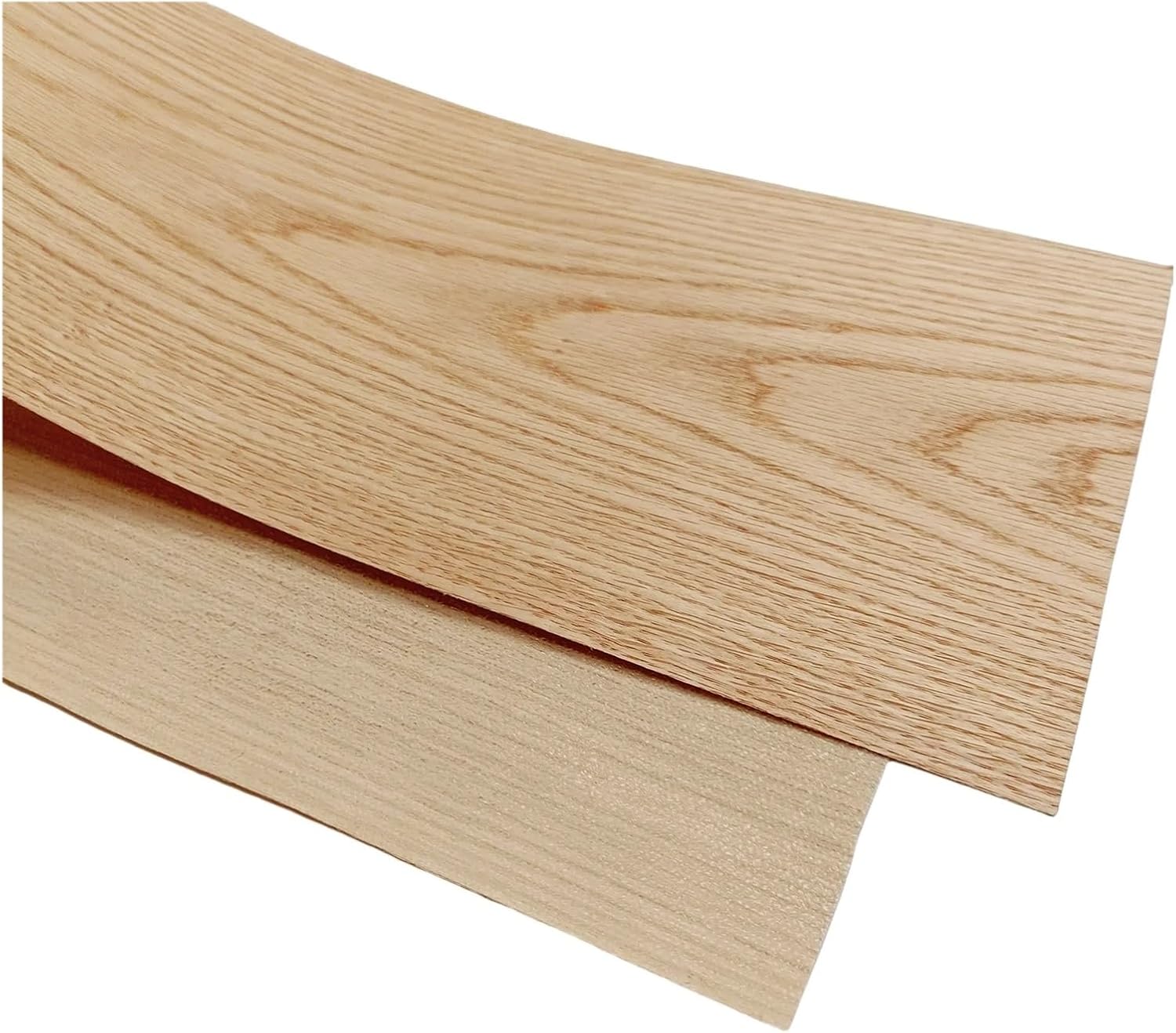 Oak Roll Edging Tape, Pre Glued Red Oak Wood Veneer Sheet Hot Melt Adhesive Iron On for Furniture 22cm x 100-250cm(Quarter Cut,W22cm-L250cm)