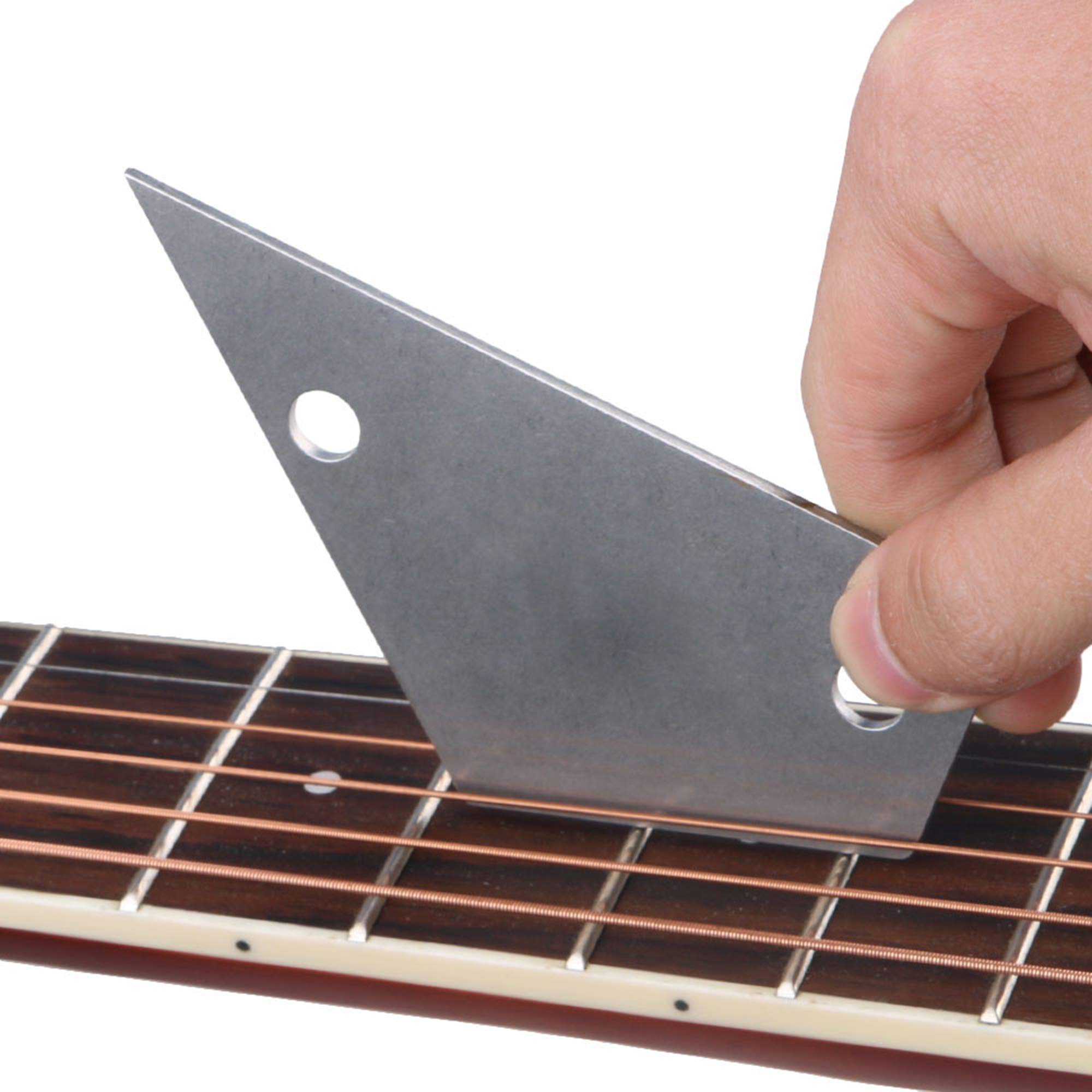 Yibuy 10 pezzi chitarra basso tastiera regolare tasti livellamento strumento in acciaio al carbonio