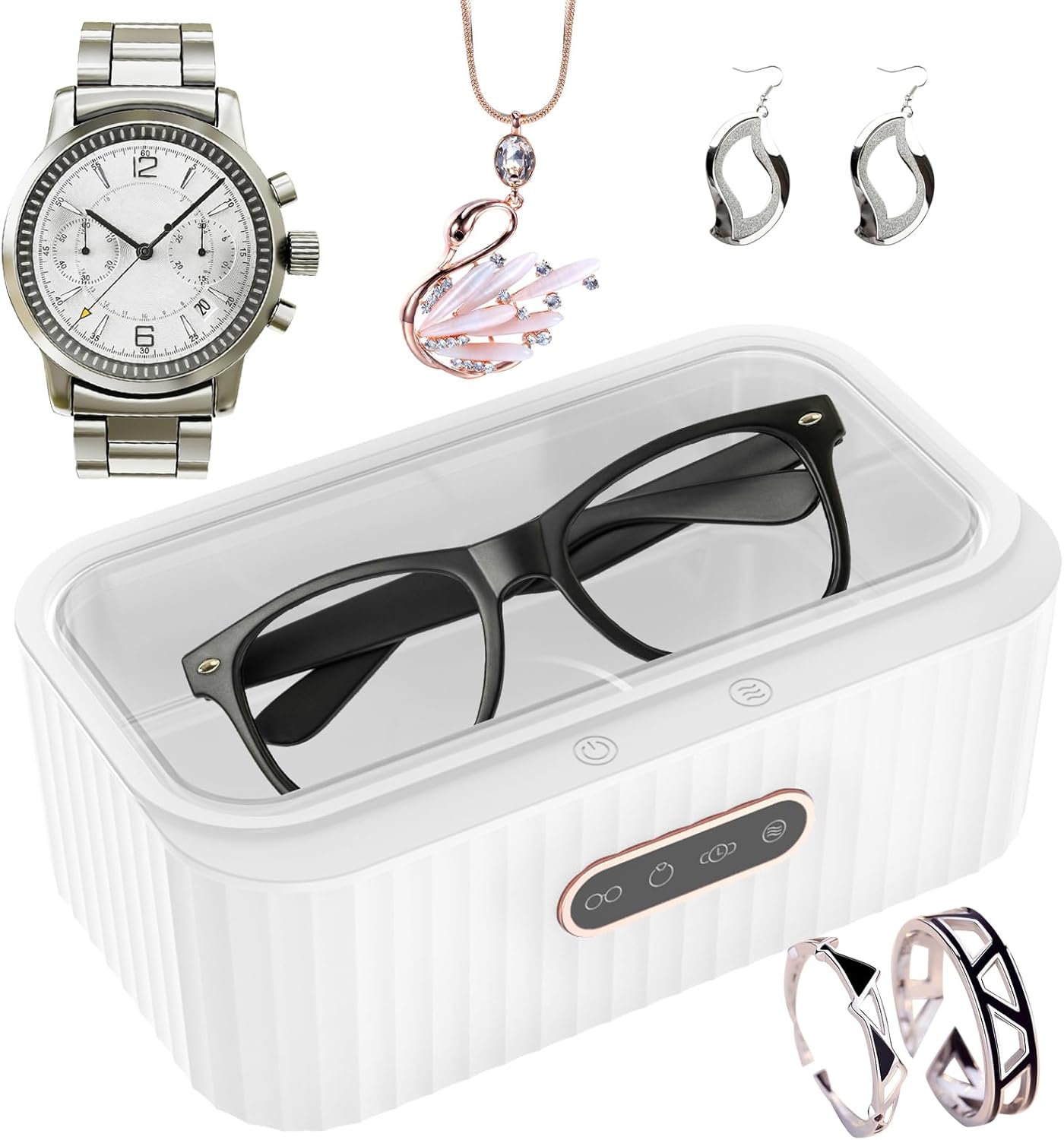 Ultraschall Reinigungsgerät 45000Hz - Kleiner Reiniger Für Brillen, Schmuck & Uhren