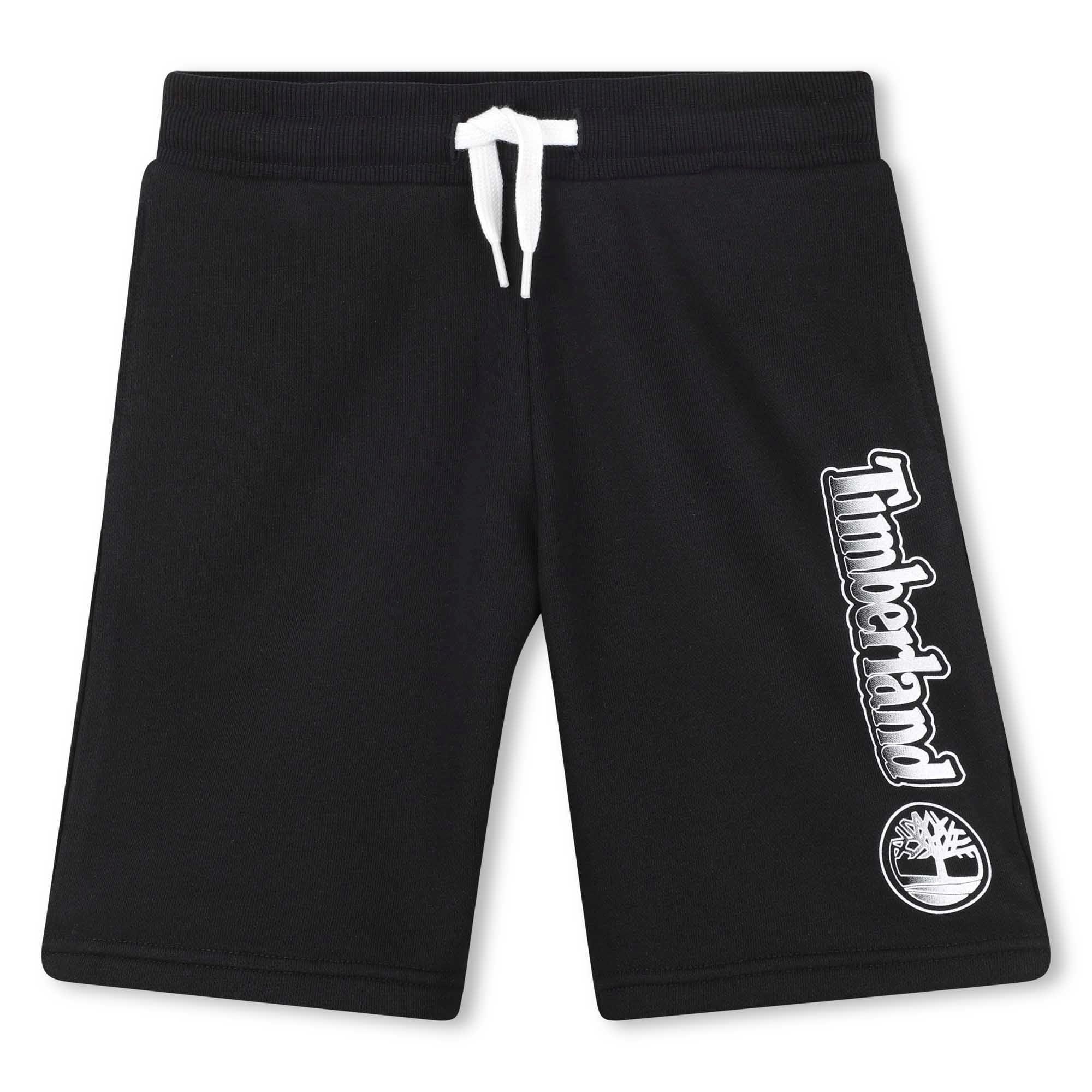 Timberland T60385 Bermudas para niño, Negro/Blanco, 12 años