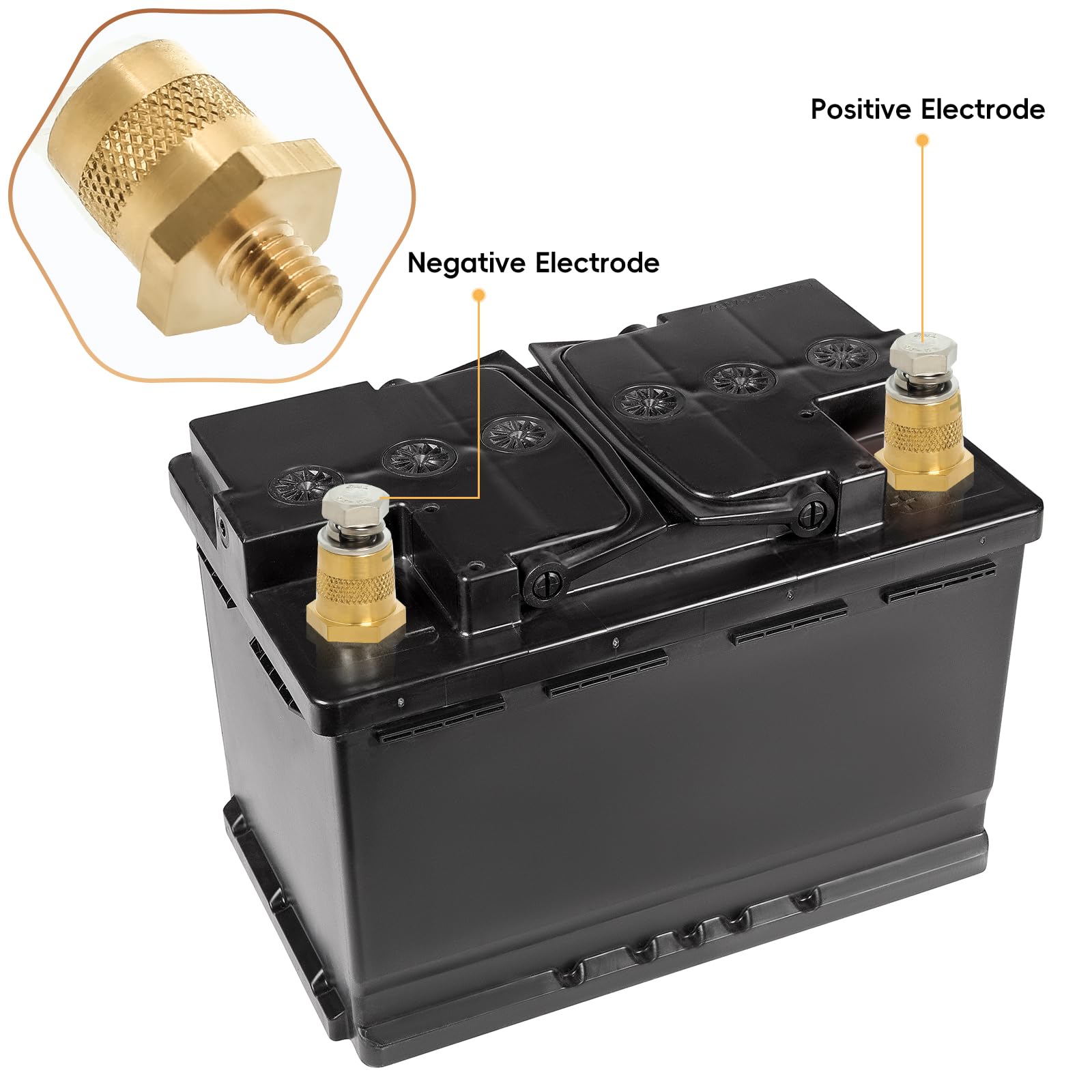 Cosses Batterie 12V JatilEr - 2 Pièces Laiton à Fermeture Rapide
